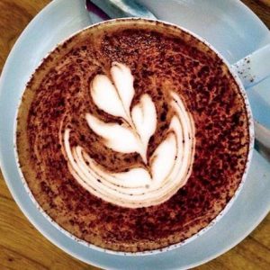 "A creamy cup of hot chocolate, with rich chocolate melted into velvety milk, topped with a layer of whipped cream.